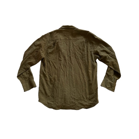 Tommy Bahama Green Silk and Cotton Long Sleeve Button Down Shirt Size L - Picture 2 of 7